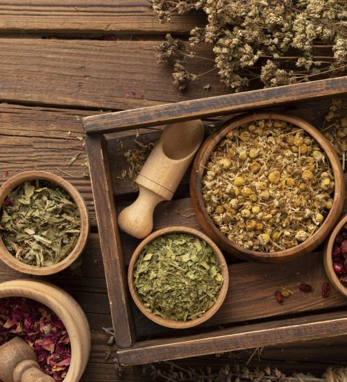 arrangement-natural-various-herbs-wooden-box